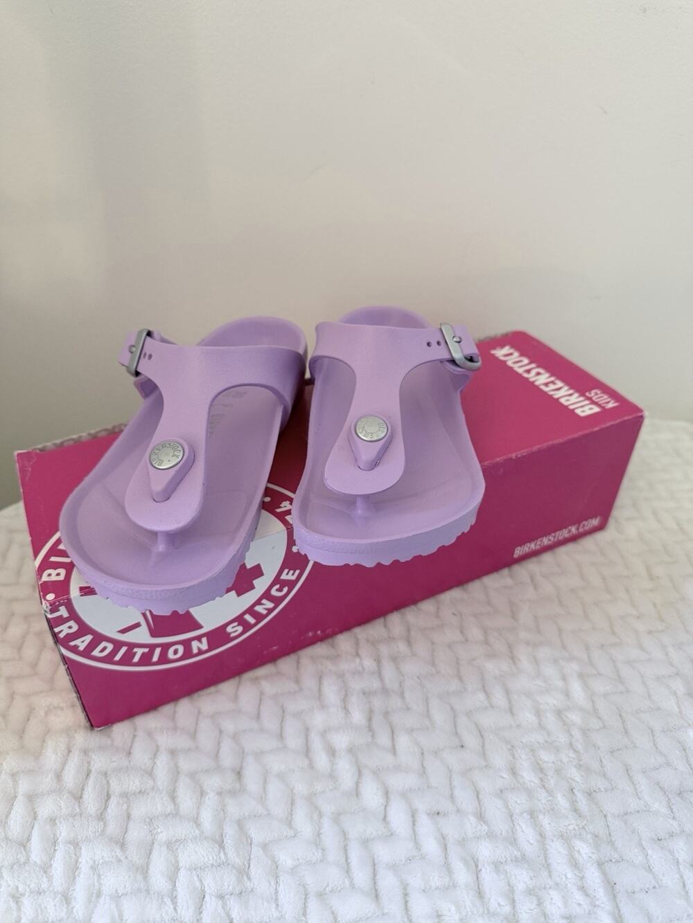 Birkenstock EVA Gizeh WATERPROOF - Lavender ￼KIDS 12 Narrow 1013100